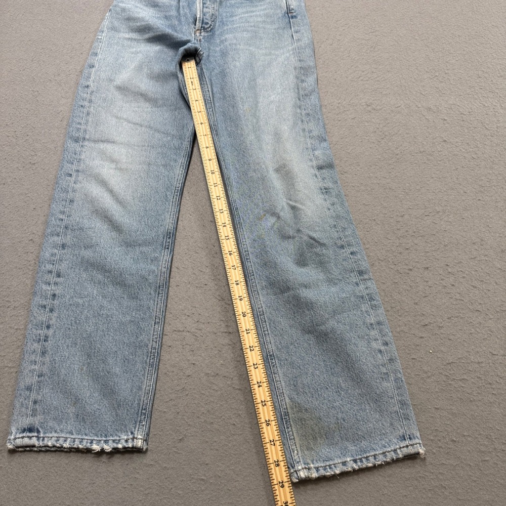 AGOLDE Wide Leg Jeans Women's 23 Blue Light Wash High Rise Button Fly Baggy Fit - Picture 5 of 10